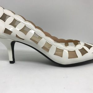 J.Renee Women's Winda Dress Pump, White, 8M US